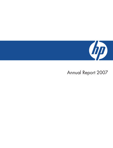 Miniature HP Rapport annuel 2007
