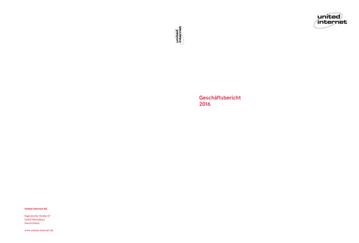 Miniature United Internet Rapport annuel 2016
