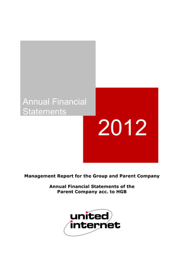 Thumbnail United Internet Financial Statement 2012