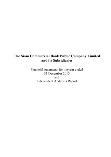 Thumbnail SCB (Siam Commercial Bank)
 Financial Statement 2015