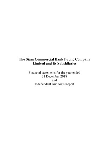 Thumbnail SCB (Siam Commercial Bank)
 Financial Statement 2018