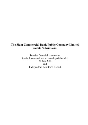 Thumbnail SCB (Siam Commercial Bank)
 Half-year Report 2013-h1