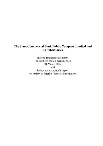 Thumbnail SCB (Siam Commercial Bank)
 Quarterly Report 2017-q1