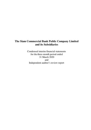 Thumbnail SCB (Siam Commercial Bank)
 Quarterly Report 2020-q1