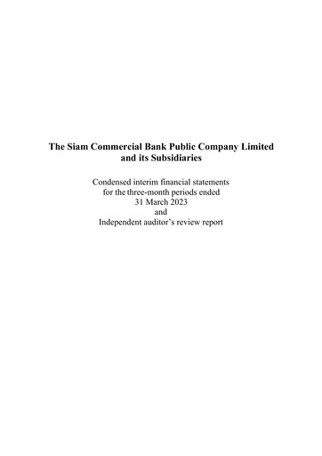 Thumbnail SCB (Siam Commercial Bank)
 Quarterly Report 2023-q1