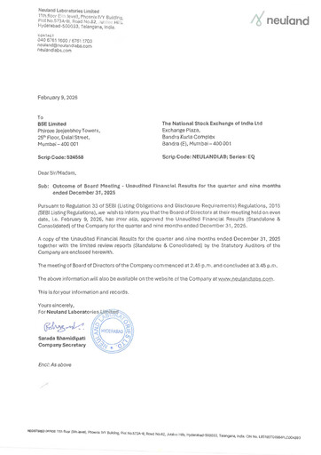 Miniature Neuland Laboratories Rapport trimestriel 2025-q3