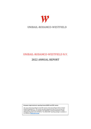 Thumbnail Unibail-Rodamco-Westfield Annual Report 2022