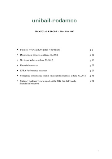 Thumbnail Unibail-Rodamco-Westfield Half-year Report 2012-h1