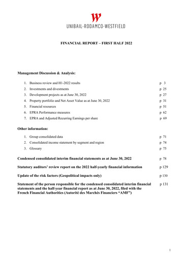 Thumbnail Unibail-Rodamco-Westfield Half-year Report 2022-h1