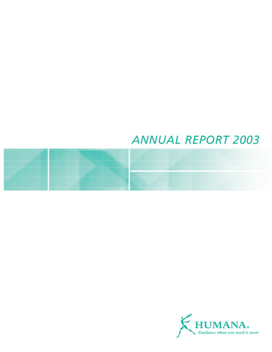 Thumbnail Humana Annual Report 2003