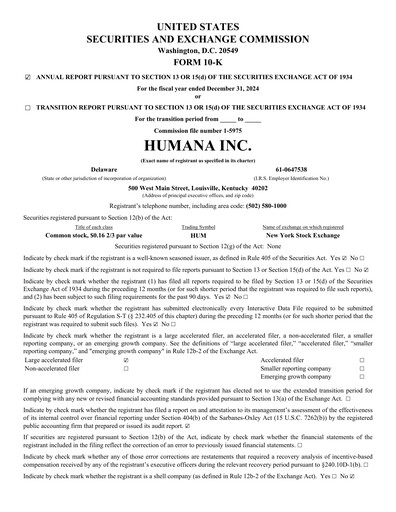 Thumbnail Humana Annual Report 2024