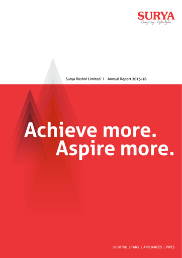 Thumbnail Surya Roshni Annual Report 2015-2016