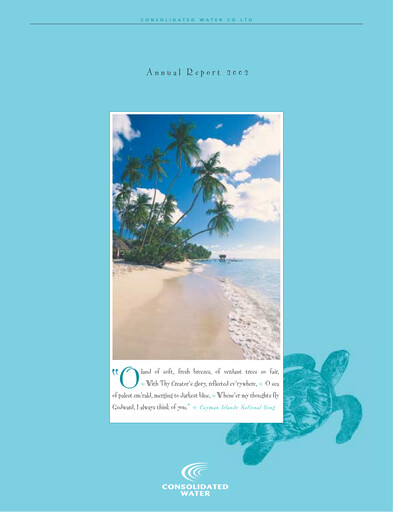 Miniature Consolidated Water Rapport annuel 2002