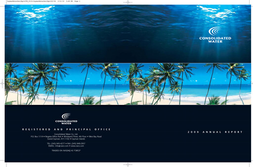 Miniature Consolidated Water Rapport annuel 2009