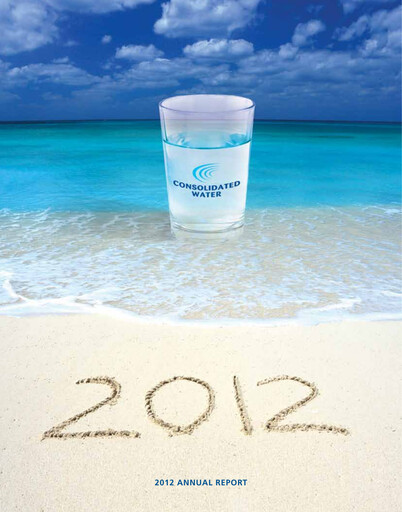 Miniature Consolidated Water Rapport annuel 2012