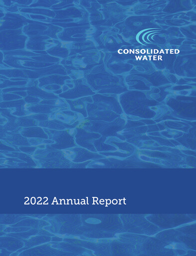 Miniature Consolidated Water Rapport annuel 2022