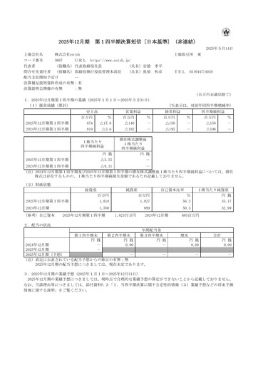 Thumbnail enish Quarterly Report fy2025-q1