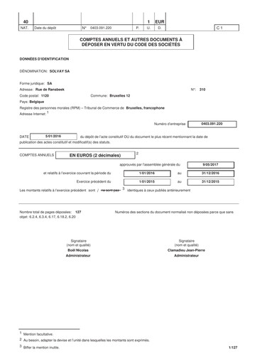 Thumbnail Solvay Financial Statement 2016