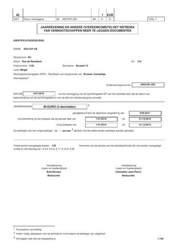 Thumbnail Solvay Financial Statement 2016