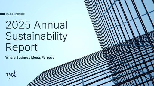 Thumbnail TMX Group
 Sustainability Report 2025