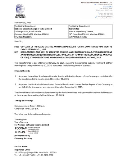 Thumbnail Nucleus Software Exports Quarterly Report 2025-q3
