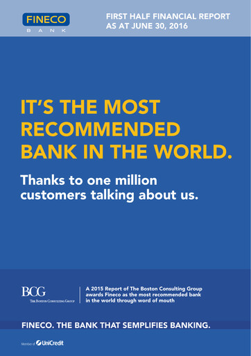 Thumbnail FinecoBank
 Half-year Report 2016-h1