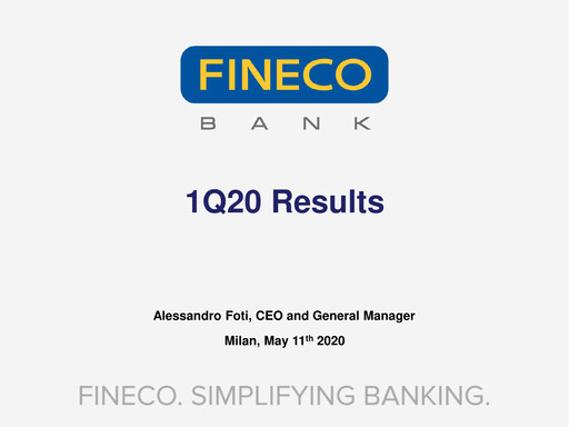 Thumbnail FinecoBank
 Quarterly Report 2020-q1