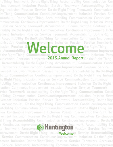 Thumbnail Huntington Bancshares
 Annual Report 2015