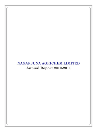 Thumbnail NACL Industries
 Annual Report 2010-2011