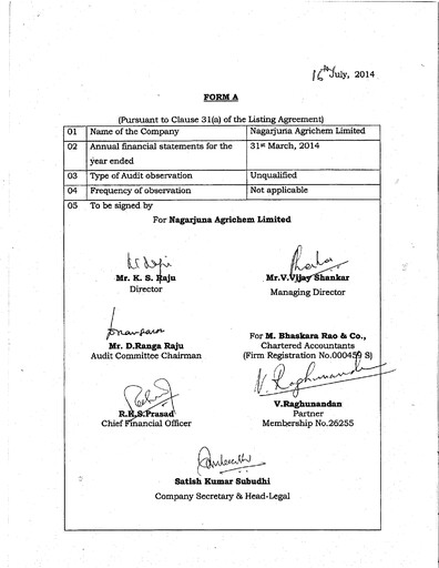 Thumbnail NACL Industries
 Annual Report 2013-2014