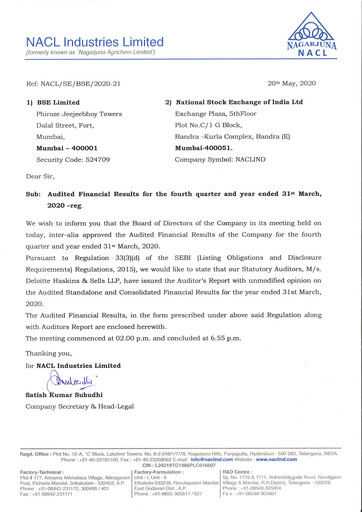 Thumbnail NACL Industries
 Quarterly Report 2020-q4