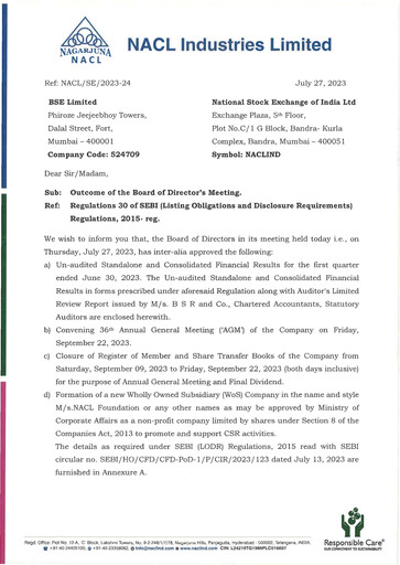 Thumbnail NACL Industries
 Quarterly Report 2023-q1