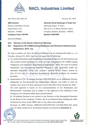 Thumbnail NACL Industries
 Quarterly Report 2023-q3