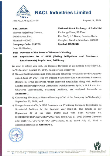 Thumbnail NACL Industries
 Quarterly Report 2024-q1