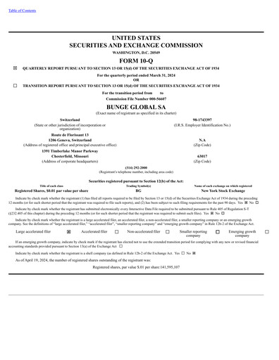 Thumbnail Bunge Global SA Quarterly Report 2024-q1