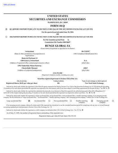 Thumbnail Bunge Global SA Quarterly Report 2026-q2