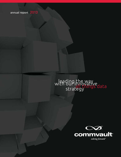 Thumbnail Commvault Annual Report 2012-2013