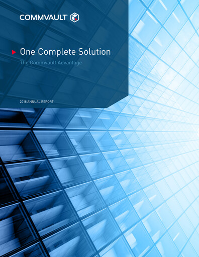 Thumbnail Commvault Annual Report 2017-2018