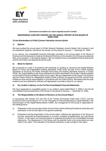 Thumbnail OYAK Çimento Annual Report 2024