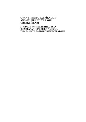 Thumbnail OYAK Çimento Financial Statement 2025