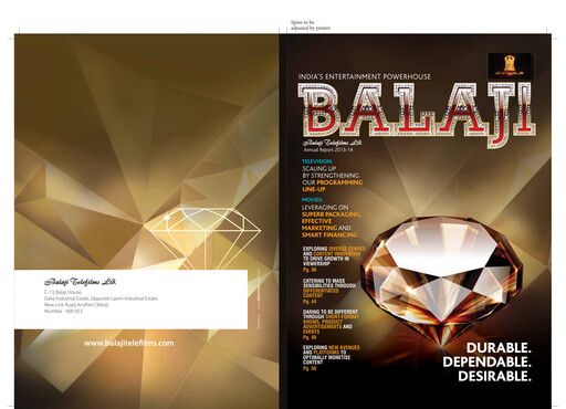 Thumbnail Balaji Telefilms
 Annual Report 2013-2014