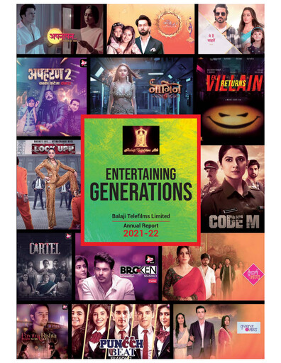 Thumbnail Balaji Telefilms
 Annual Report 2021-2022