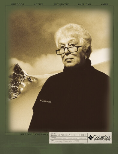 Thumbnail Columbia Sportswear
 Annual Report 2001