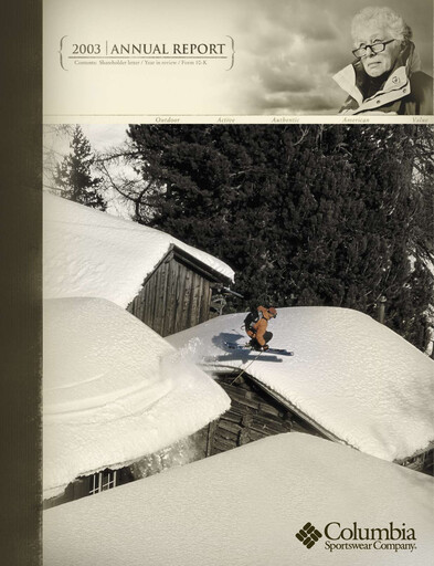 Thumbnail Columbia Sportswear
 Annual Report 2003