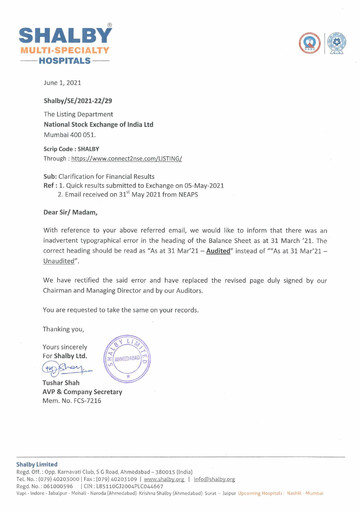 Thumbnail Shalby
 Financial Statement 2020-2021