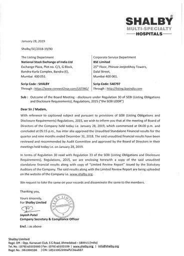Thumbnail Shalby
 Quarterly Report 2018-q3