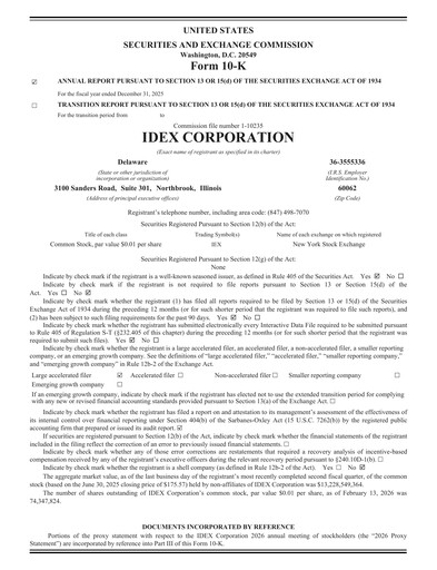 Thumbnail IDEX Annual Report 2025