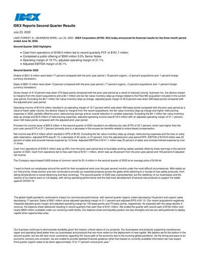 Thumbnail IDEX Quarterly Report 2020-q2