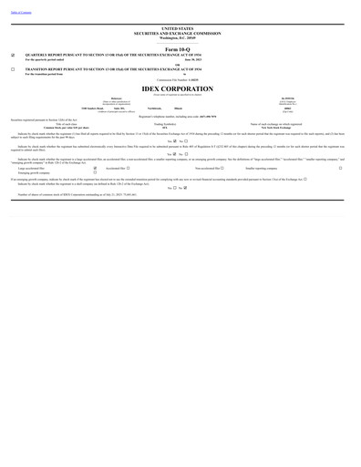 Thumbnail IDEX Quarterly Report 2023-q2