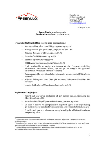 Thumbnail Fresnillo Half-year Report 2011-h1